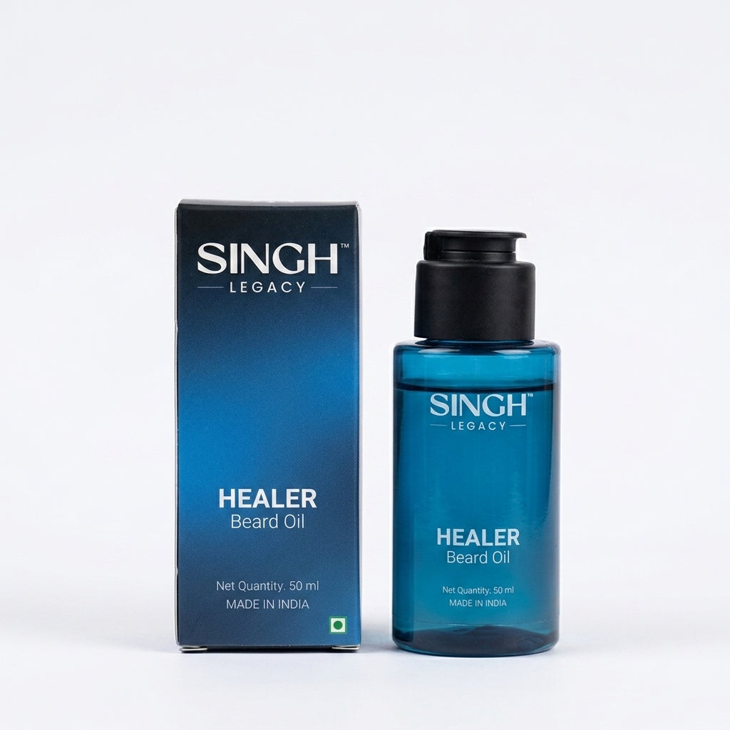 Singh Legacy Healer Beard Oil 50ml – white background with box