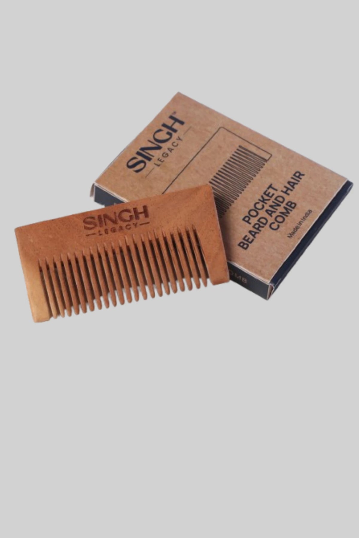 Singh Legacy Pocket Beard and Hair Comb – with branded kraft box