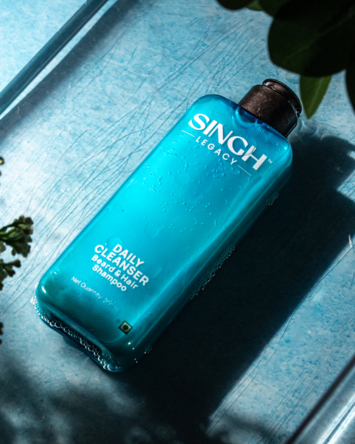 Singh Legacy Daily Cleanser Beard & Hair Shampoo – lifestyle flat lay