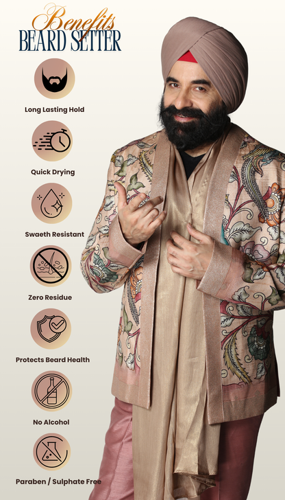 Singh Legacy Beard Setter – Benefits infographic